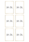 Set Of 6 Gold Metallic Frames 50x70cm